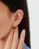 Taşlı Altın Harf Küpe