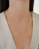 Taşlı Altın İsim Kolye