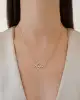 Taşlı Altın İsim Kolye