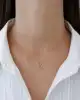 Taşlı Altın Kelebek Kolye