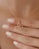 Taşlı Altın Kelebek Kolye