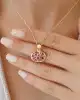 Taşlı Altın Nar Kolye