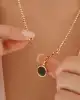Taşlı Altın Tasarım Kolye