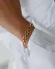 Taşlı Altın Zincir Bileklik