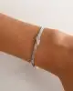 Taşlı Beyaz Altın Bileklik