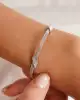 Taşlı Beyaz Altın Bileklik