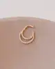 Taşlı Çift Halka Helix Piercing