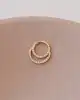 Taşlı Çift Halka Helix Piercing