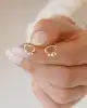 Taşlı Elips Küpe
