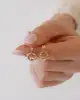 Çift Kullanımlı Taşlı Altın Küpe