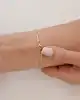 Taşlı Kalpli Altın Bileklik