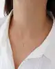 Taşlı Kedi Figürlü Kolye