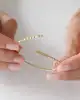 Taşlı Kemik Kelepçe Bileklik