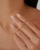 Taşlı Mini Ataç Zincir Kolye