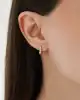 Taşlı Mini Halka Küpe