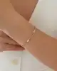 Taşlı Oval Halkalı Zincir Bileklik