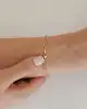 Taşlı Oval Halkalı Zincir Bileklik