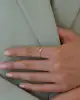 Taşlı Yaprak Altın Yüzük