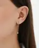 Tektaş Sallantılı Altın Küpe