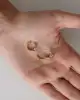Tektaşlı Altın Halka Küpe