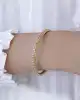 Tırtıklı Form Altın Kelepçe Bileklik