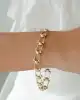 Top Top Altın Zincir Bileklik