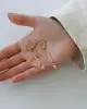Top ve Çubuk Sallantılı Altın Küpe