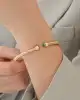 Twist Taşlı Altın Kelepçe Bileklik