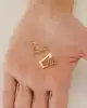 Üç Boyutlu Altın Kare Küpe