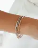 Üç Renk Taşlı Altın Bileklik