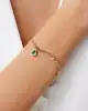 Yeşil Damla Taşlı Altın Bileklik