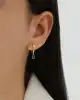 Yeşil Damla Taşlı Altın Küpe