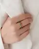 Yeşil Mineli Altın Yüzük