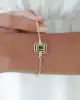 Yeşil Taşlı Altın Bileklik