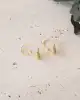 Yeşil Taşlı Çiçek Küpe