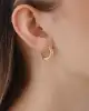 Zincir Model Altın Halka Küpe