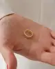 Zincir Model Altın Halka Küpe