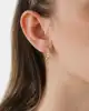 Zincir Model Altın Halka Küpe