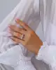 Beyaz Altın Beştaş Yüzük