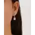Beyaz Altın Baget Küpe