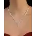 Beyaz Altın Taşlı Kolye