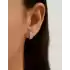 Beyaz Altın Taşlı Ritim Küpe