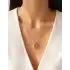 Damla Model Taşlı Altın Kolye
