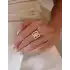 Taşlı Daire Altın Yüzük