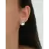 Taşlı İnci Altın Küpe