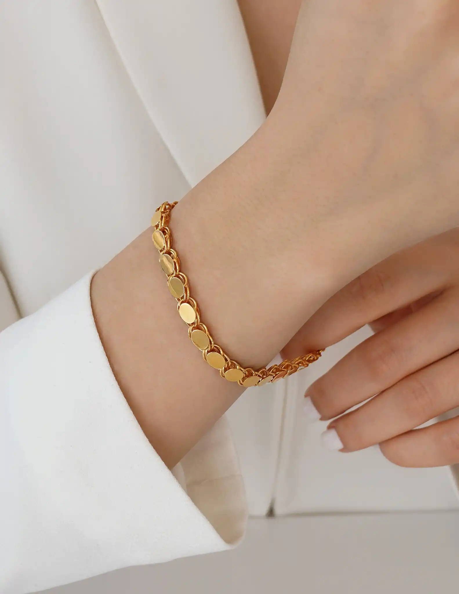 22 Ayar Bold Arpa Zincir Bileklik