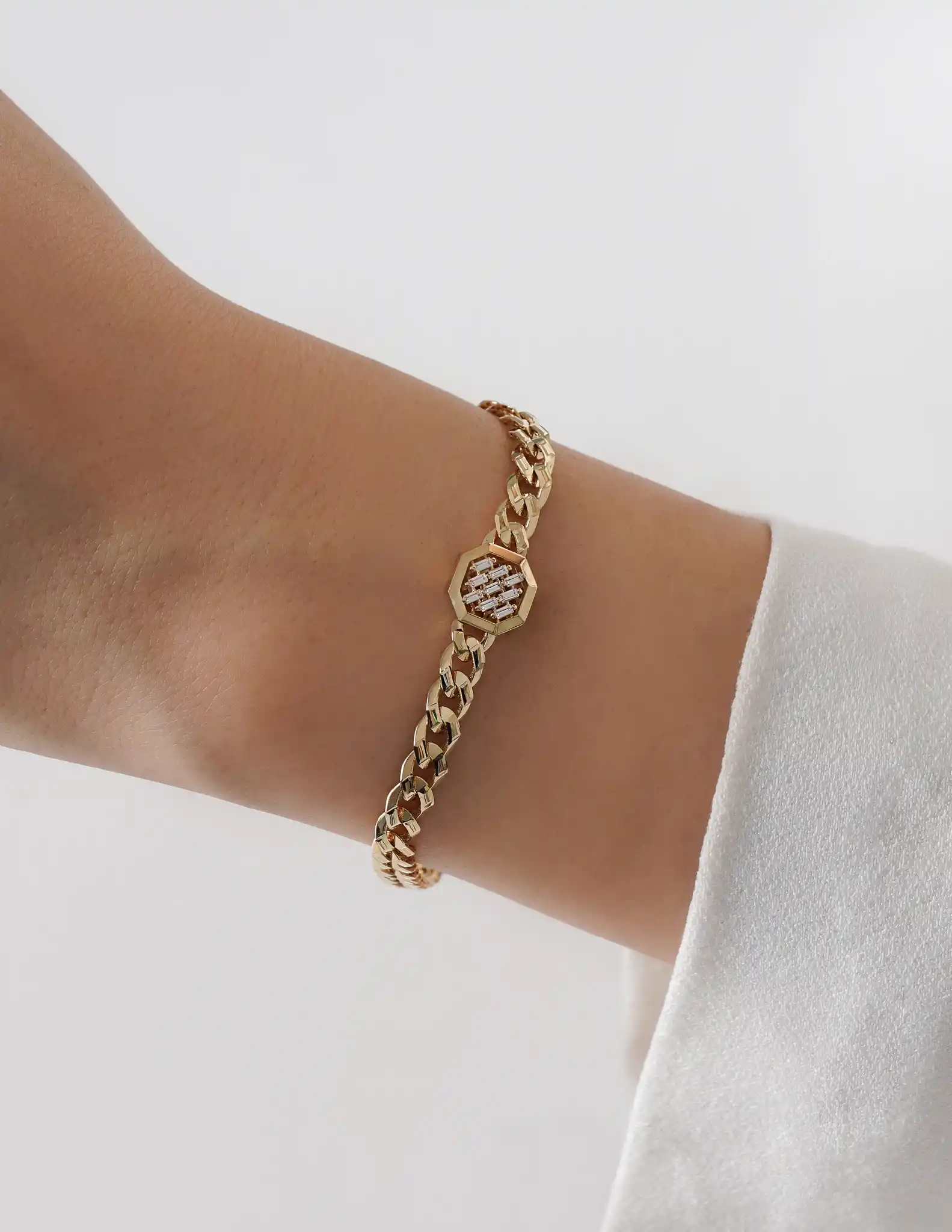 Baget Taşlı Gurmet Zincir Bileklik