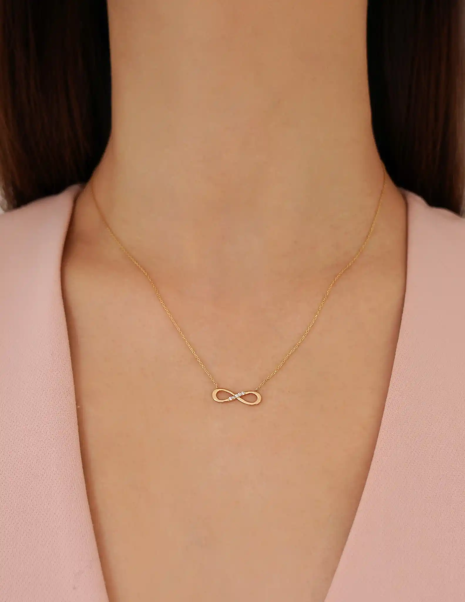 Taşlı Sonsuzluk Kolye