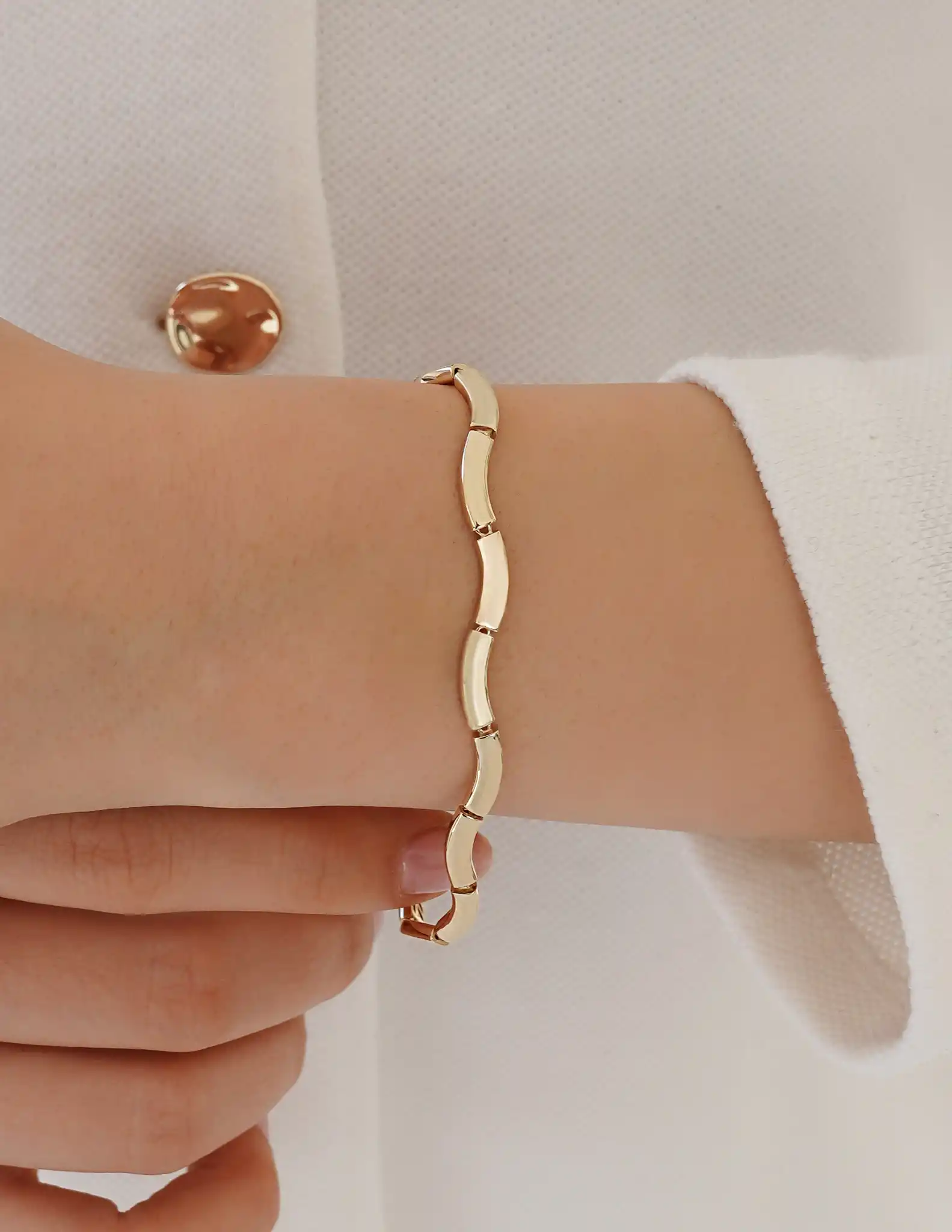 Dalgalı Altın Bileklik