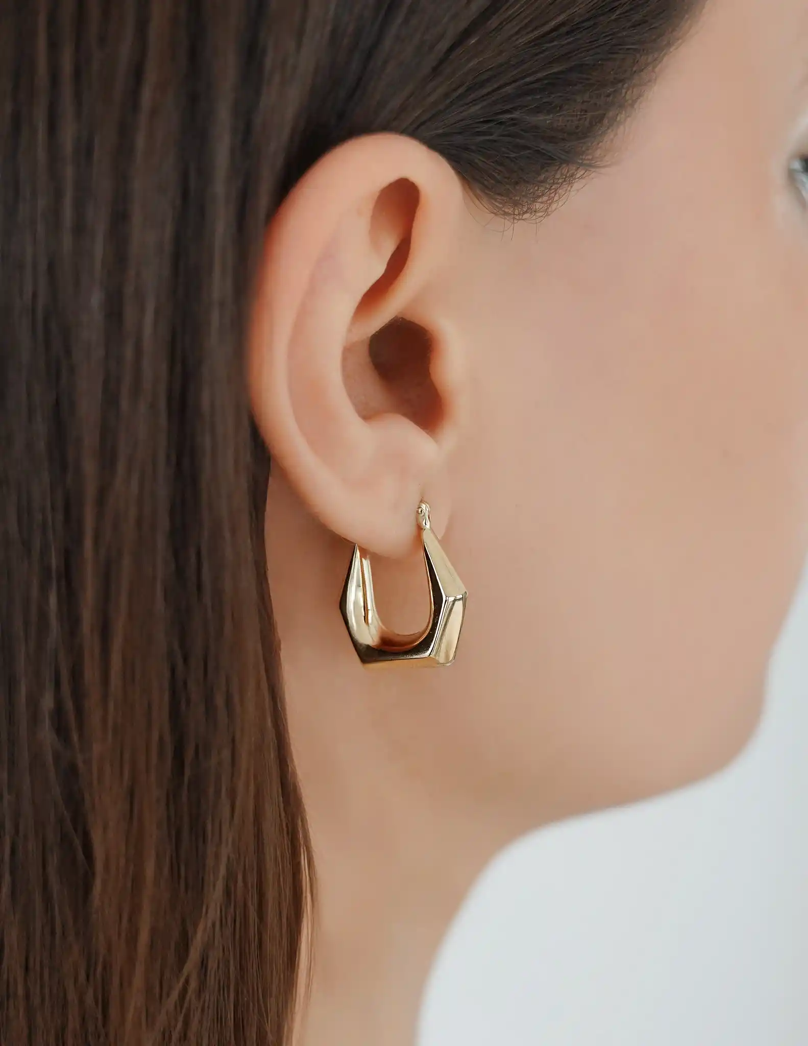 Bold Geometrik Halka Küpe